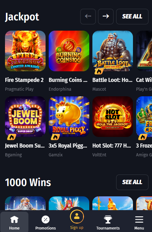 Andromeda Casino mobile